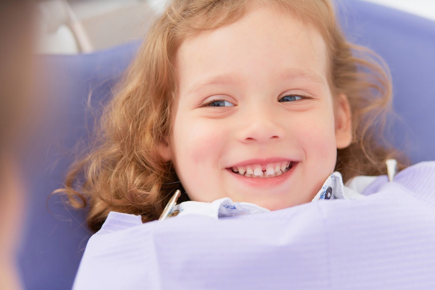 Child with erupting teeth